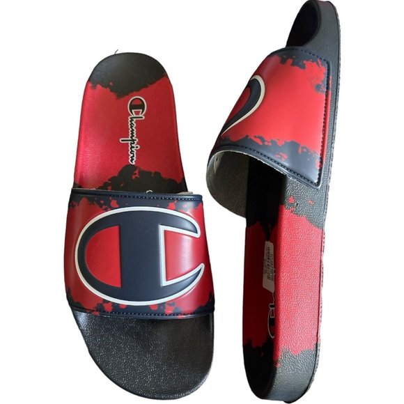 Men’s Slides Size 13 Champion IPO Surf Turf Color Scarlet / Navy main image 6